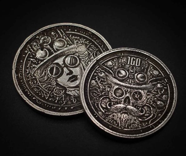 Steampunk silver coins