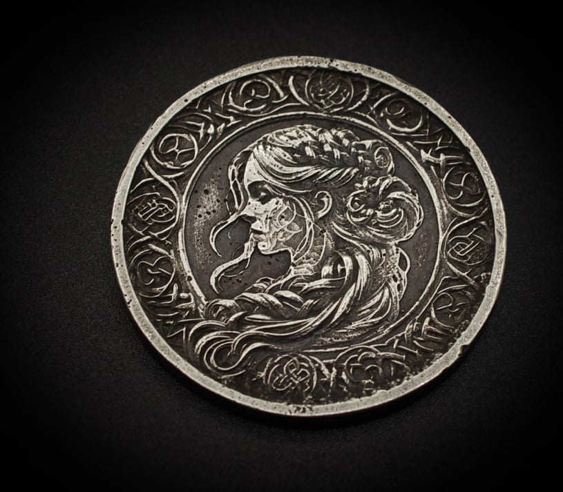 Silver Celtic coin